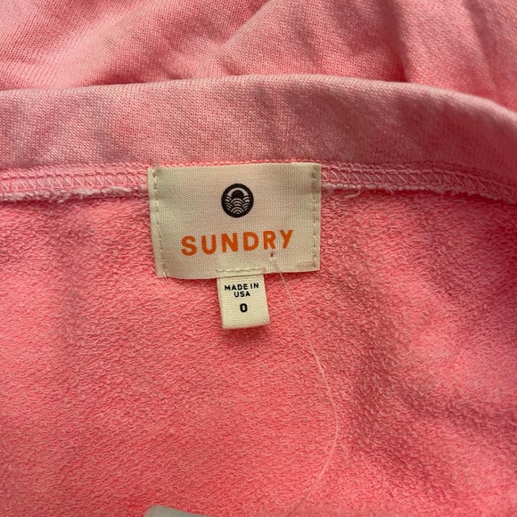 Sundry Pop Peach Ruched Seam Bodycon Mini Skirt NWT Size 0 - Picture 5 of 7